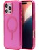 ZAGG Milan Snap Case for iPhone 16 Pro Max Pink Glitter MagSafe Compatible 13ft Drop Protection Recycled Materials Slim Stylish Design