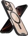 Smartish iPhone 16 Pro Magnetic Case Gripmunk Compatible with MagSafe Lightweight Protective Slim Thin Grip Cover with Microfiber Lining for Apple iPhone 16 Pro Clearly Black