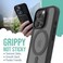 Smartish iPhone 16 Pro Magnetic Case Gripmunk Compatible with MagSafe Lightweight Protective Slim Thin Grip Cover with Microfiber Lining for Apple iPhone 16 Pro Clearly Black