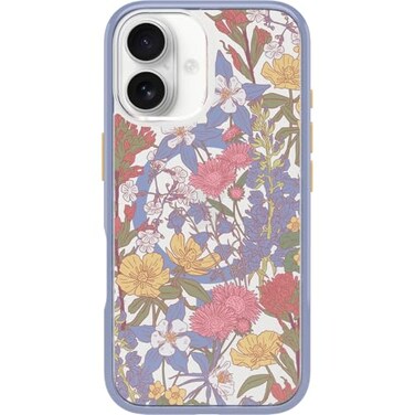 OtterBox iPhone 16 Symmetry Series Clear Case Floral Purple UltraThin Sleek iPhone Case Floral iPhone Case
