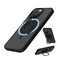 SURPHY 360 Magnetic Stand for iPhone 16 Pro Case with Finger Ring Compatible with MagSafe Ring Stand and Finger Ring Phone Case for 16 Pro 63 inch 2024 Frosted Black