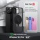 SURPHY 360 Magnetic Stand for iPhone 16 Pro Case with Finger Ring Compatible with MagSafe Ring Stand and Finger Ring Phone Case for 16 Pro 63 inch 2024 Frosted Black