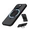 SURPHY 360 Magnetic Stand for iPhone 16 Pro Case with Finger Ring Compatible with MagSafe Ring Stand and Finger Ring Phone Case for 16 Pro 63 inch 2024 Frosted Black