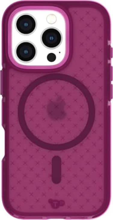 Tech21 EvoCheck for iPhone 16 Pro Compatible with MagSafe Impact Protection Case in Plum