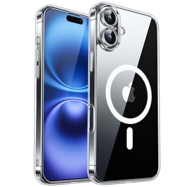 CANSHN Magnetic for iPhone 16 Plus Case Clear Upgraded Full Camera Protection Compatible with Magsafe NonYellowing Protective Shockproof Bumper Clear
