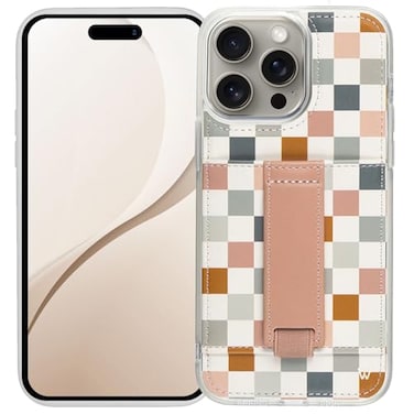 WALLI CASES for iPhone 16 Pro Max Case Aesthetic Wallet Phone Case Card Holder Securely Holds up to 2 Cards Cute Trendy Phone Cover for Women fits iPhone 16 Pro Max with Kickstand Finger Strap