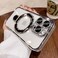 ZinLyuen Magnetic Ring Case for iPhone 16 Pro Max Case Kickstand Compatible with MagSafe Builtin Camera Lens Protector Shockproof Phone Case for iPhone 16 ProMax 69 Silver