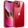 JETech Magnetic Case for iPhone 13 61Inch Compatible with MagSafe Shockproof Phone Bumper Cover Solid Color Matte TPU Frame AntiScratch Clear Back Red
