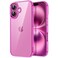 JETech Case ONLY for iPhone 16 Plus 67Inch NonYellowing Shockproof Phone Bumper Cover AntiScratch Clear Back Pink