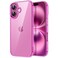 JETech Case ONLY for iPhone 16 Plus 67Inch NonYellowing Shockproof Phone Bumper Cover AntiScratch Clear Back Pink