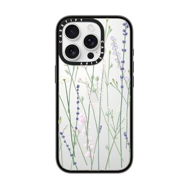CASETiFY Compact iPhone 16 Pro Case 4 ft 2X Military Grade Drop ProtectionSlimLightweight Gigi Garden Florals Clear Black