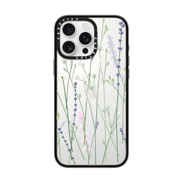 CASETiFY Compact iPhone 16 Pro Max Case 4 ft 2X Military Grade Drop ProtectionSlimLightweight Gigi Garden Florals Clear Black