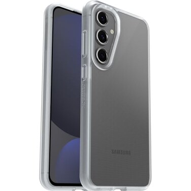 OtterBox Samsung Galaxy S24 FE React Series Case Clear UltraThin PocketFriendly Raised Edges Protect Camera Screen Wireless Charging Compatible Single Unit Ships in Polybag