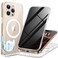 BERFY for iPhone 16 Pro Max Case Compatible with MagSafe Builtin Privacy Screen Protector Camera Protection Shockproof Full Body Phone Case 69 Clear
