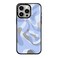 CASETiFY Compact Case for iPhone 15 Pro Max Lightweight 4 ft 2X Military Grade Drop ProtectionSlim Retro Swirls in Blue Clear Black
