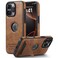 KSELF Leather Case for iPhone 16 Pro Case Protective Slim with Kickstand Shockproof Phone Cases Builtin Invisible Stand Compatible with iPhone 16 Pro 63 Brown for iPhone 16 Pro