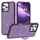 SKYLMW Compatible with iPhone 16 Pro Max Case with Invisible Magnetic ORing Stand MilitaryGrade Translucent Case for iPhone 16 ProMax 69 Compatible with MagSafeGreat Grip Feeling Purple