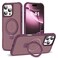 SKYLMW Compatible with iPhone 16 Pro Max Case with Invisible Magnetic ORing Stand MilitaryGrade Translucent Case for iPhone 16 ProMax 69 Compatible with MagSafeGreat Grip FeelingWine Red