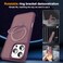 SKYLMW Compatible with iPhone 16 Pro Max Case with Invisible Magnetic ORing Stand MilitaryGrade Translucent Case for iPhone 16 ProMax 69 Compatible with MagSafeGreat Grip FeelingWine Red