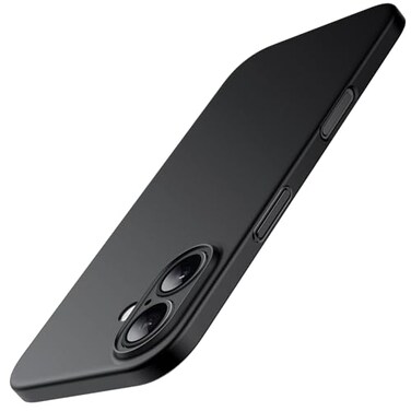 JETech Ultra Slim Case for iPhone 16 Plus 67 Inch Camera Lens Full Protection Lightweight Matte Finish PP Hard Minimalist Cover Black