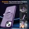 SKYLMW Compatible with iPhone 14 Plus Case with Invisible Magnetic ORing Stand MilitaryGrade Translucent Case for iPhone 14 Plus 67 Compatible with MagSafeGreat Grip Feeling Purple