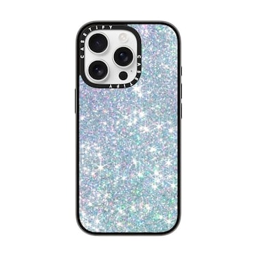 CASETiFY Compact Case for iPhone 16 Pro Lightweight 4 ft 2X Military Grade Drop ProtectionSlim Glitter Dream Clear Black