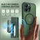 BERFY for iPhone 16 Pro Max Case Compatible with MagSafe Builtin Glass Screen Protector Camera Protection Shockproof Full Body Phone Case 69 Translucent Deep Green