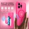 BERFY for iPhone 16 Pro Max Case Compatible with MagSafe Builtin Glass Screen Protector Camera Protection Shockproof Full Body Phone Case 69 Translucent Hot Pink