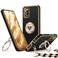 XYZ for Galaxy Note 20 case with Stand for Samsung Galaxy Note 20 Case with Double RingWomen Girls Cute LoveHeart Luxury Bling Protective Case Heart for Samsung Note 20 Case Black