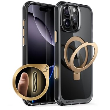 SUPCASE for iPhone 16 Pro Case with Camera Control Capture Button Unicorn Beetle Mag Stand Compatible with MagSafe Slim Protective Magnetic Phone Case for iPhone 16 Pro 63 2024 BlackGold
