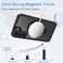 Casehas for Samsung Galaxy S22 Plus Casewith Magnetic Invisible Stand Military Drop Protection Compatible with MagSafe Shockproof Slim Translucent AntiSlip Black