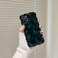 FABSPARK Case for iPhone 153D Meteorite Bubble Pattern Electroplate Plating Glitter Curly Wavy Frame Glossy CaseSoft TPU Shockproof for iPhone 15 61 InchDark Green