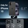 JETech Case for iPhone 16 61Inch NonYellowing Shockproof Phone Bumper Cover AntiScratch Clear Back Black