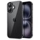 JETech Case for iPhone 16 61Inch NonYellowing Shockproof Phone Bumper Cover AntiScratch Clear Back Black