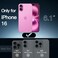 JETech Case for iPhone 16 61Inch NonYellowing Shockproof Phone Bumper Cover AntiScratch Clear Back Pink
