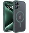 CAHEJILU Magnetic for iPhone 16 CaseCompatible with MagSafeMilitary Grade Drop Protection AntiFingerprint Translucent Matte Shockproof Protective Case for iPhone 16 Phone Case 61Night Green