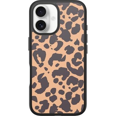 OtterBox iPhone 16 Symmetry Series Case Leo Look Black UltraThin Sleek Leopard Print iPhone Case