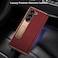 Kalernd for Samsung Galaxy Z Fold 6 Phone CaseLuxury Premier Genuine LeatherFull Body Hinge ProtectionBuiltin Screen ProtectorKickstand Slim Protective Cover for Galaxy ZFold 6 Red
