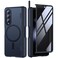 MOBOSI Magnetic for Samsung Galaxy Z Fold 4 Case Compatible with Magsafe Builtin Hinge Protection Front Screen Protector Full Body Rugged Phone Cases for Z Fold4 with S Pen Slot Privacy Black
