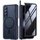 MOBOSI Magnetic for Samsung Galaxy Z Fold 4 Case Compatible with Magsafe Builtin Hinge Protection Front Screen Protector Full Body Rugged Phone Cases for Z Fold4 with S Pen Slot Privacy Black