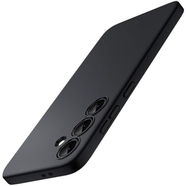 JETech Slim Fit Case for Samsung Galaxy S24 FE Flexible Soft TPU Shockproof Thin Phone Cover with Matte Finish Black