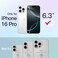 JETech Ultra Slim Case for iPhone 16 Pro 63 Inch Camera Lens Full Protection Lightweight Clear PP Hard Minimalist Cover Clear