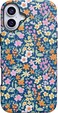 Casely iPhone 16 Case Full Bloom Navy Floral Bold Protective Design Compatible with MagSafe