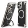 OATSBASF Frameless for iPhone 16 Pro Max 69 Case Sleek Minimalist Protective Shock Absorption Aerospace Grade Shells with 360 Rotating Kickstand Natural Titanium