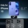 JETech Case for iPhone 16 61Inch NonYellowing Shockproof Phone Bumper Cover AntiScratch Clear Back Ultramarine
