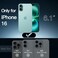 JETech Case for iPhone 16 61Inch NonYellowing Shockproof Phone Bumper Cover AntiScratch Clear Back Teal