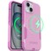 OtterBox iPhone 17e iPhone 16e iPhone 15 iPhone 14 and iPhone 13 Commuter Series Case MagSafe Edition Pink Slim Tough PocketFriendly with Port Protection Wildflower