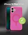 ZAGG Milan Snap Case for iPhone 16 Plus Pink Glitter MagSafe Compatible 13ft Drop Protection Recycled Materials Slim Stylish Design