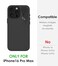 Aulumu A16 Vegan Leather Cooling iPhone 16 Pro Max Case Updated Camera Control with Cooling Fins Luxury Comfort Compatible with MagSafe Complete WrapAround Touch Black
