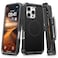 TUTUKII for iPhone 16 Pro Case with Belt Clip Holster AntiShock AntiSlip Compatible with MagSafe 3Layer Drop Protection Heavy Duty Magnetic Phone Case Cover for 16 Pro 63 Black